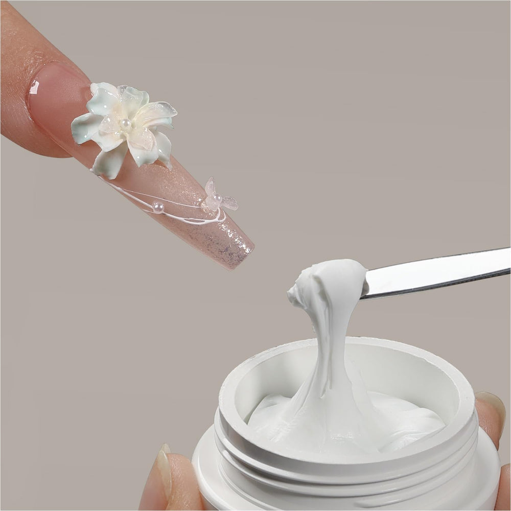 GAOY gel de escultura 3D blanco para detalles finos en uñas.