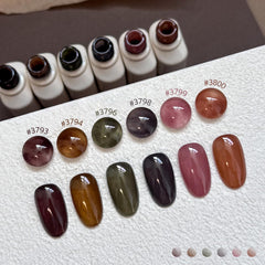 GAOY gel lechoso tono arena claro para manicura suave en casa.