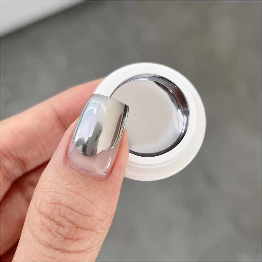 GAOY Gel metálico plateado en bote de 5 g para cobertura precisa y duradera.
