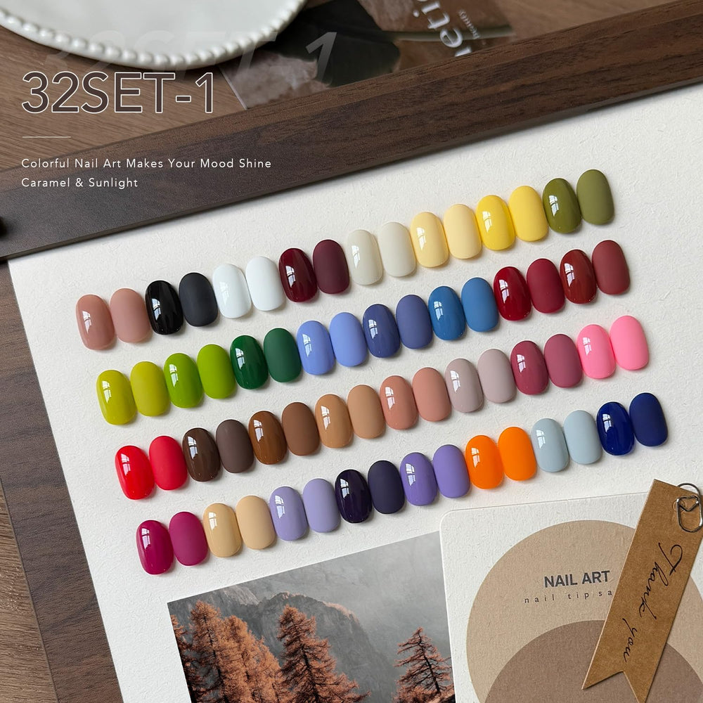 GAOY gel nail polish color swatches palette showing all-season hues for nail art