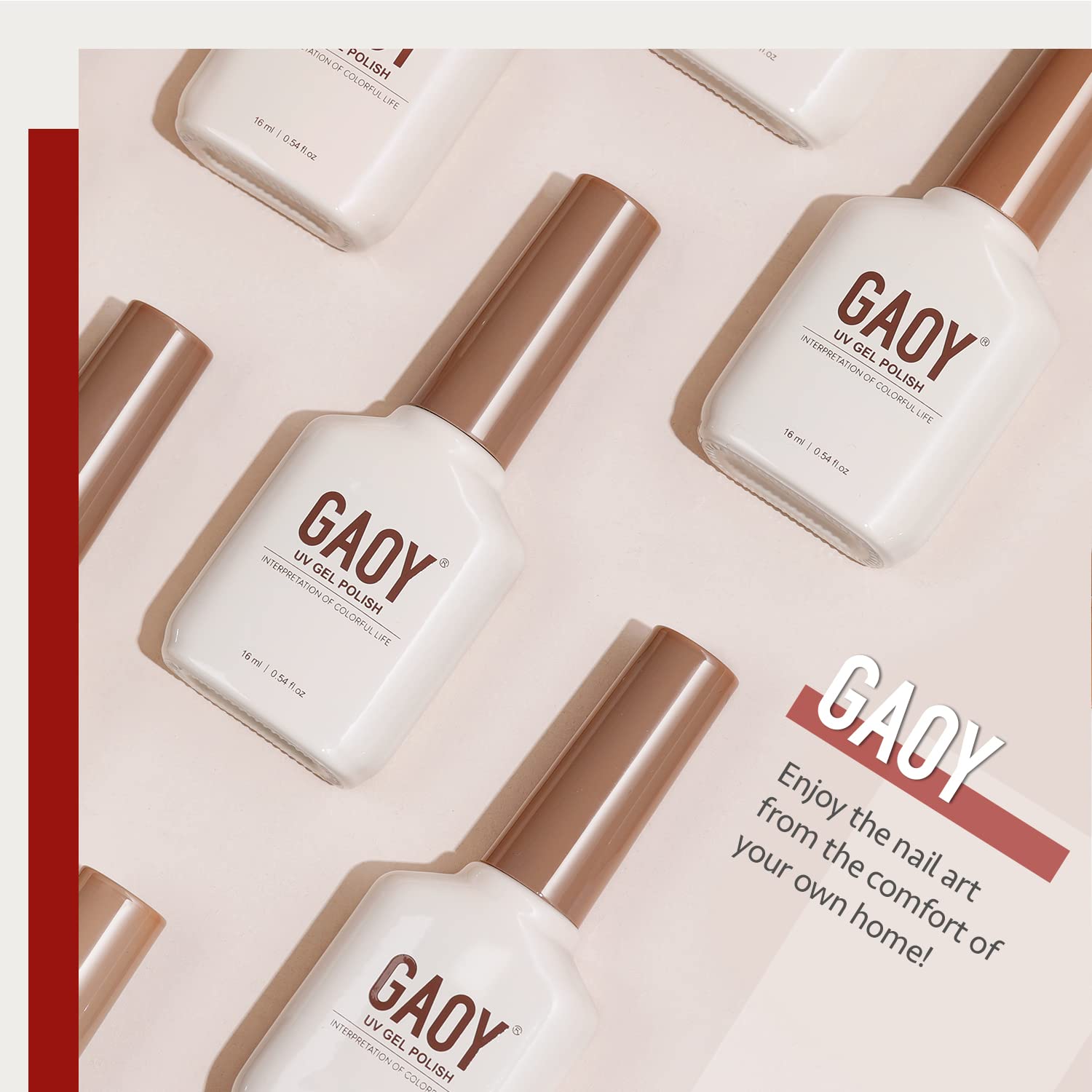 GAOY gel polish packaging with a 16ml bottle for many uses