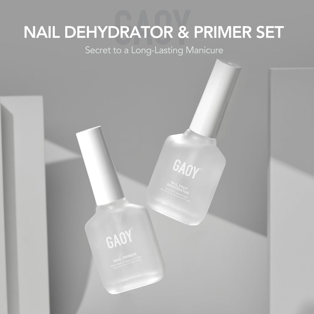 GAOY gel nail polish ready nails after prep for smooth application.