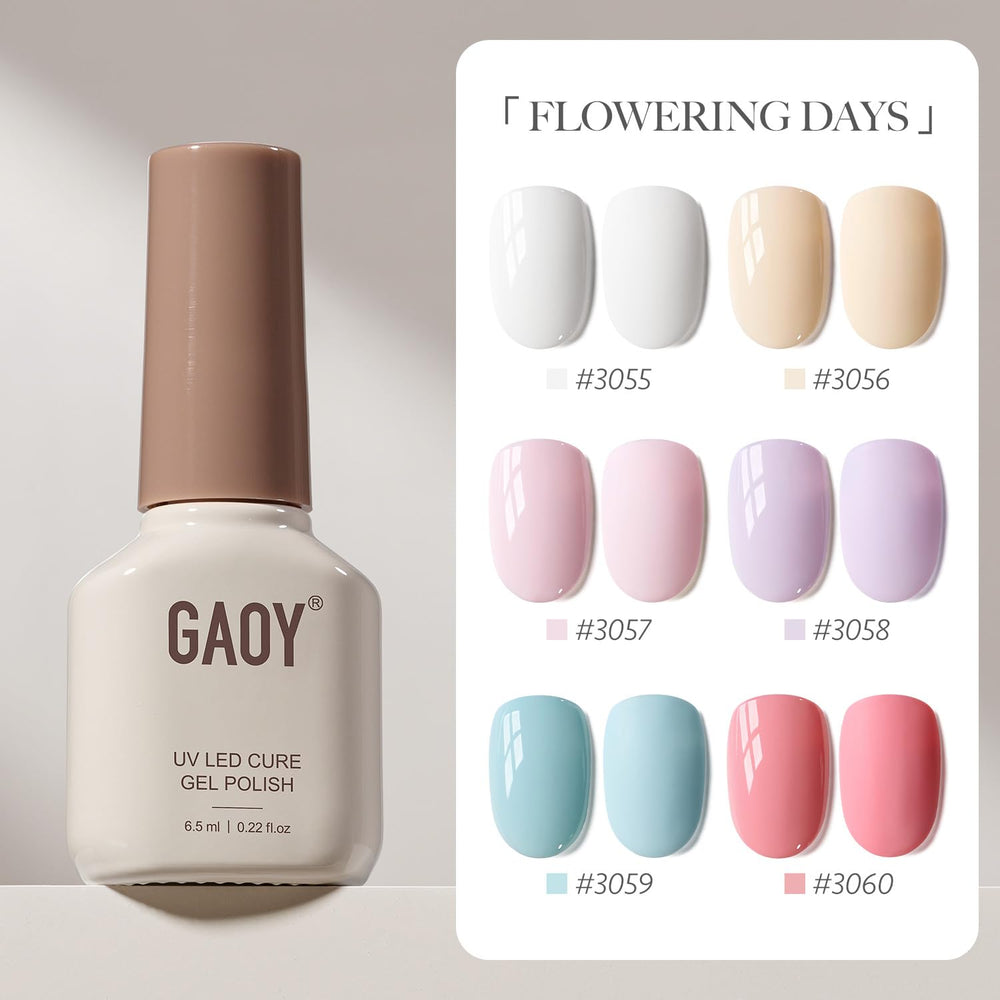 GAOY Gel Nail Polish Set in Yellow for bright accent nails