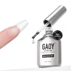 GAOY gel pegamento uñas: bote de 16 ml para fijación rápida de extensiones.