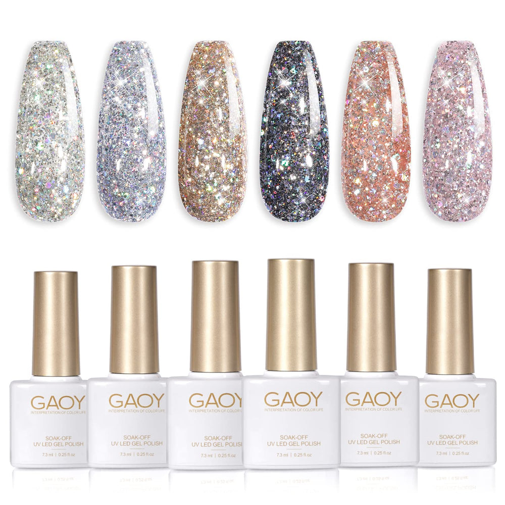 GAOY gel polish cromo platinado negro con acabado brillante