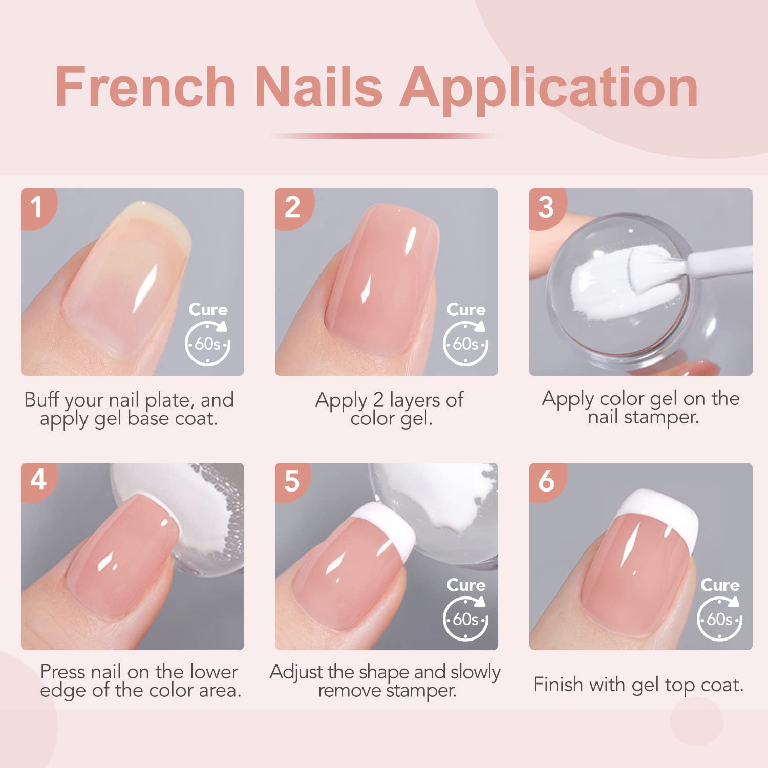 GAOY jelly gel polish bottle for versatile French looks