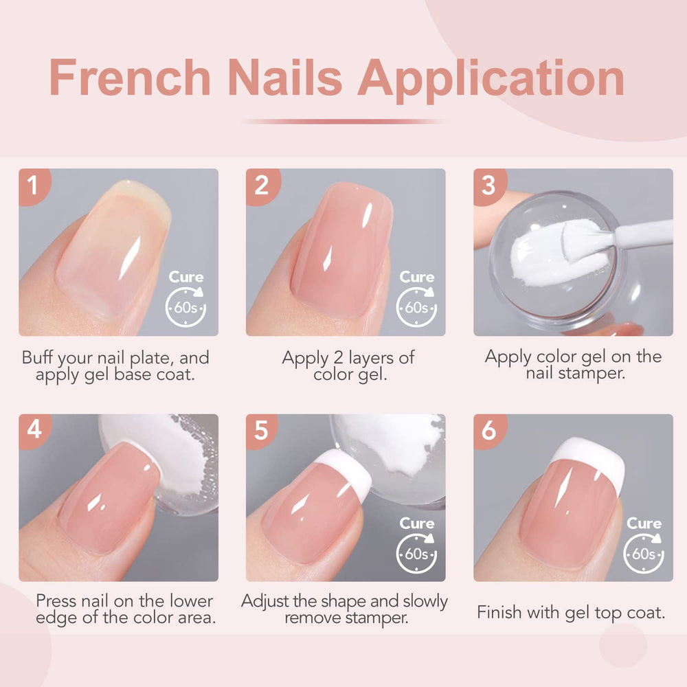 GAOY jelly gel polish bottle for versatile French looks