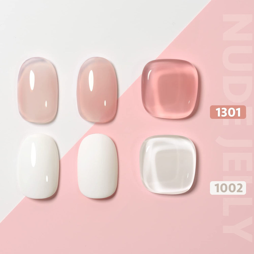 GAOY nude gel polish bottle showing buildable color layers