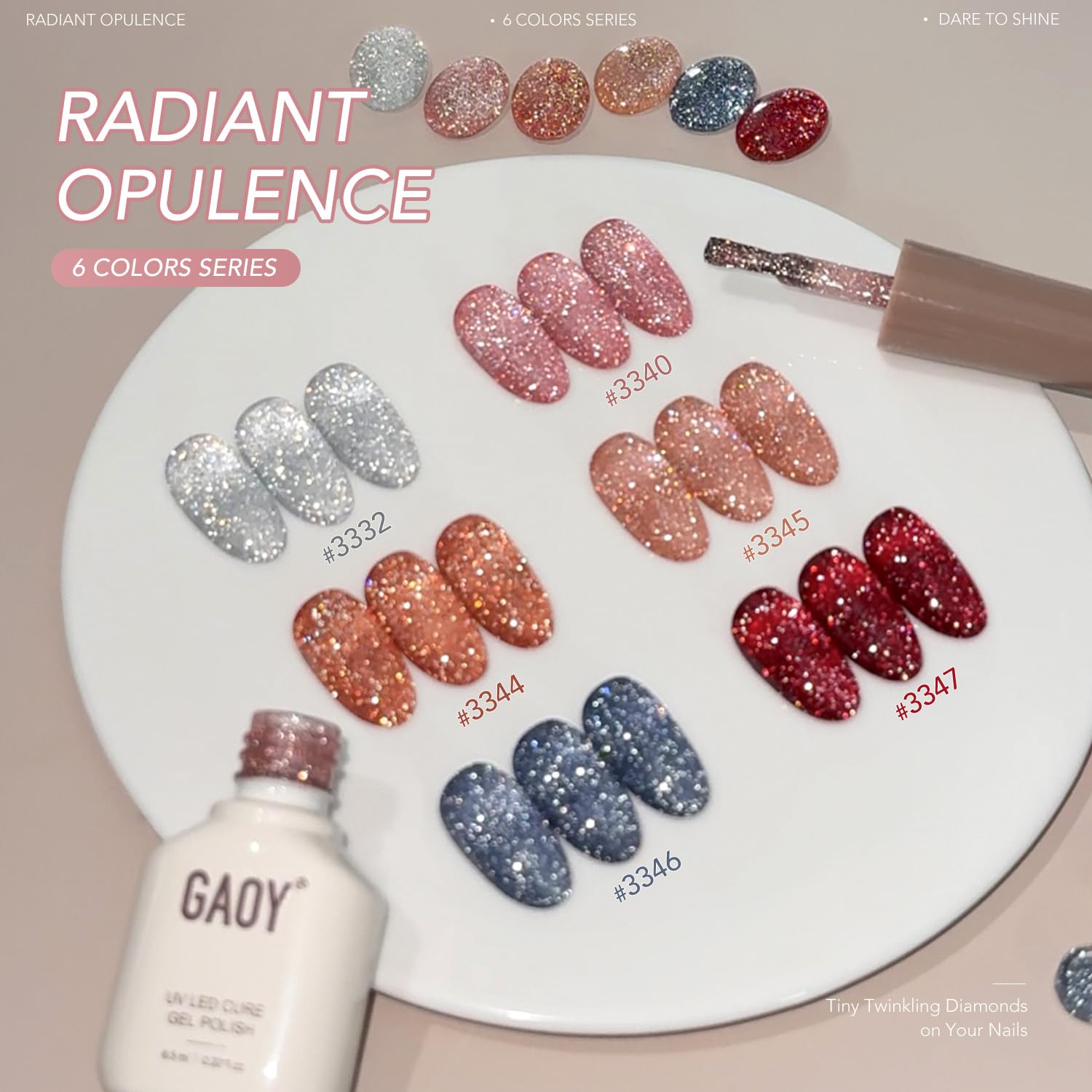 GAOY Gel Rojo Reflectante, tono intenso para un look audaz