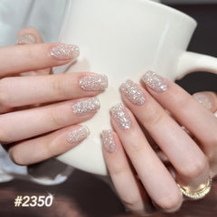 GAOY glitter gel polish set gold swatch reveals radiant metallic sparkle.