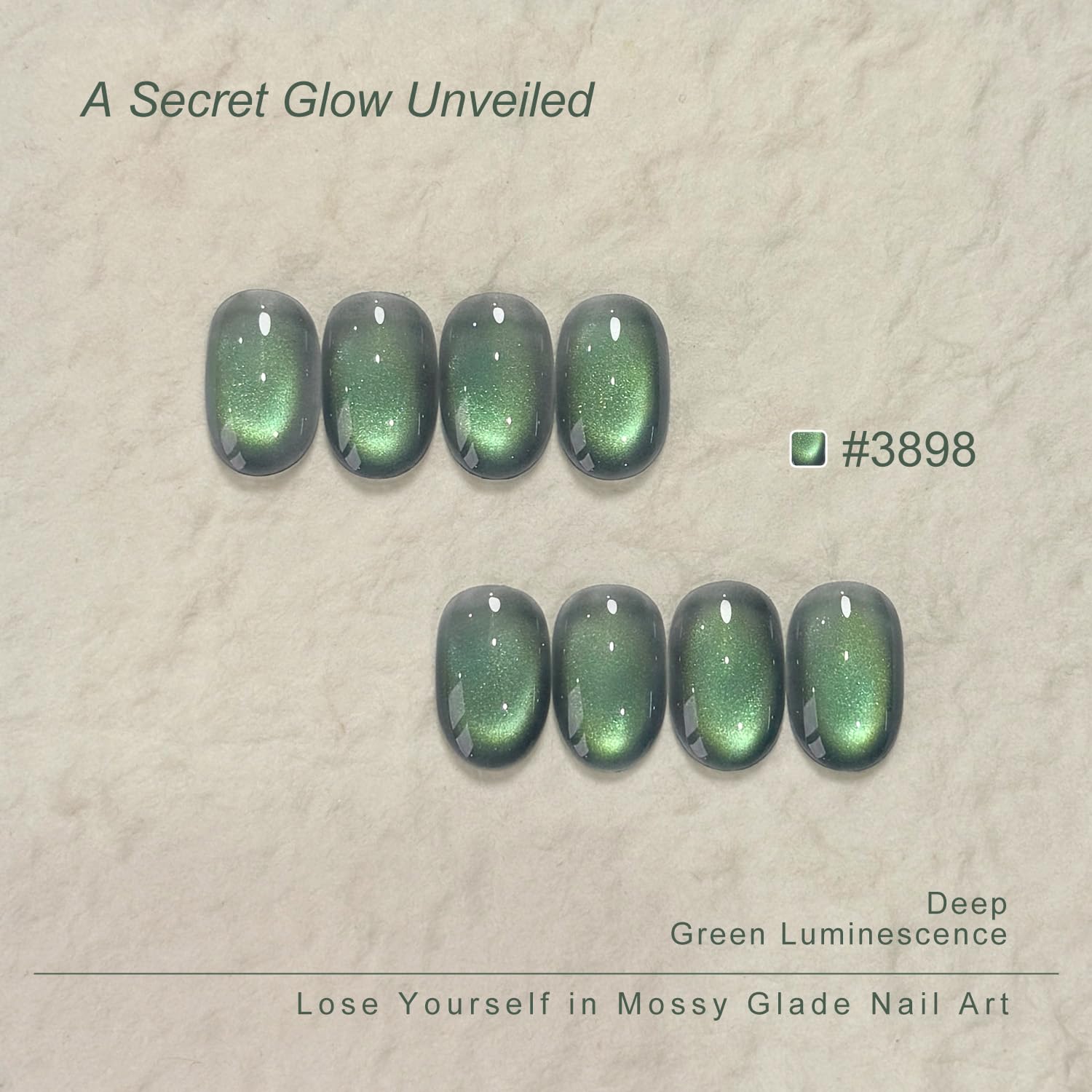 GAOY Glitter Jelly Polish showing shifting sparkle under light.
