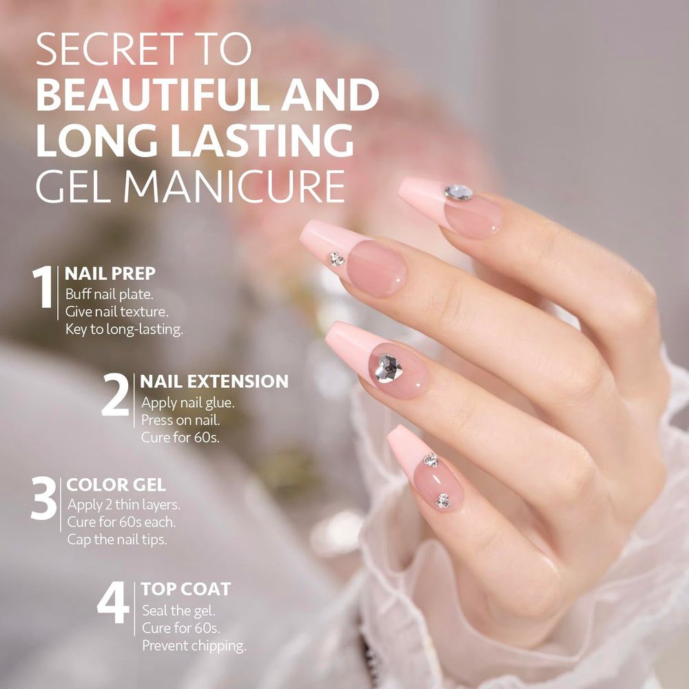 GAOY glossy finish enhances color depth on nails