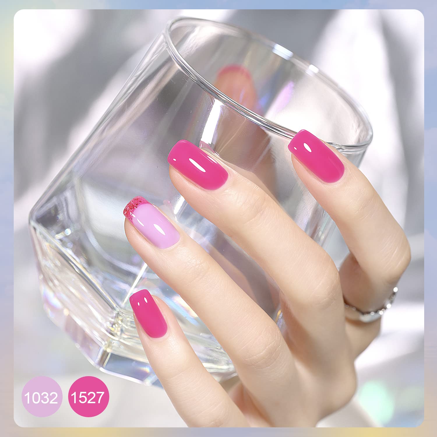 GAOY glossy top coat bottle for a shiny manicure finish.