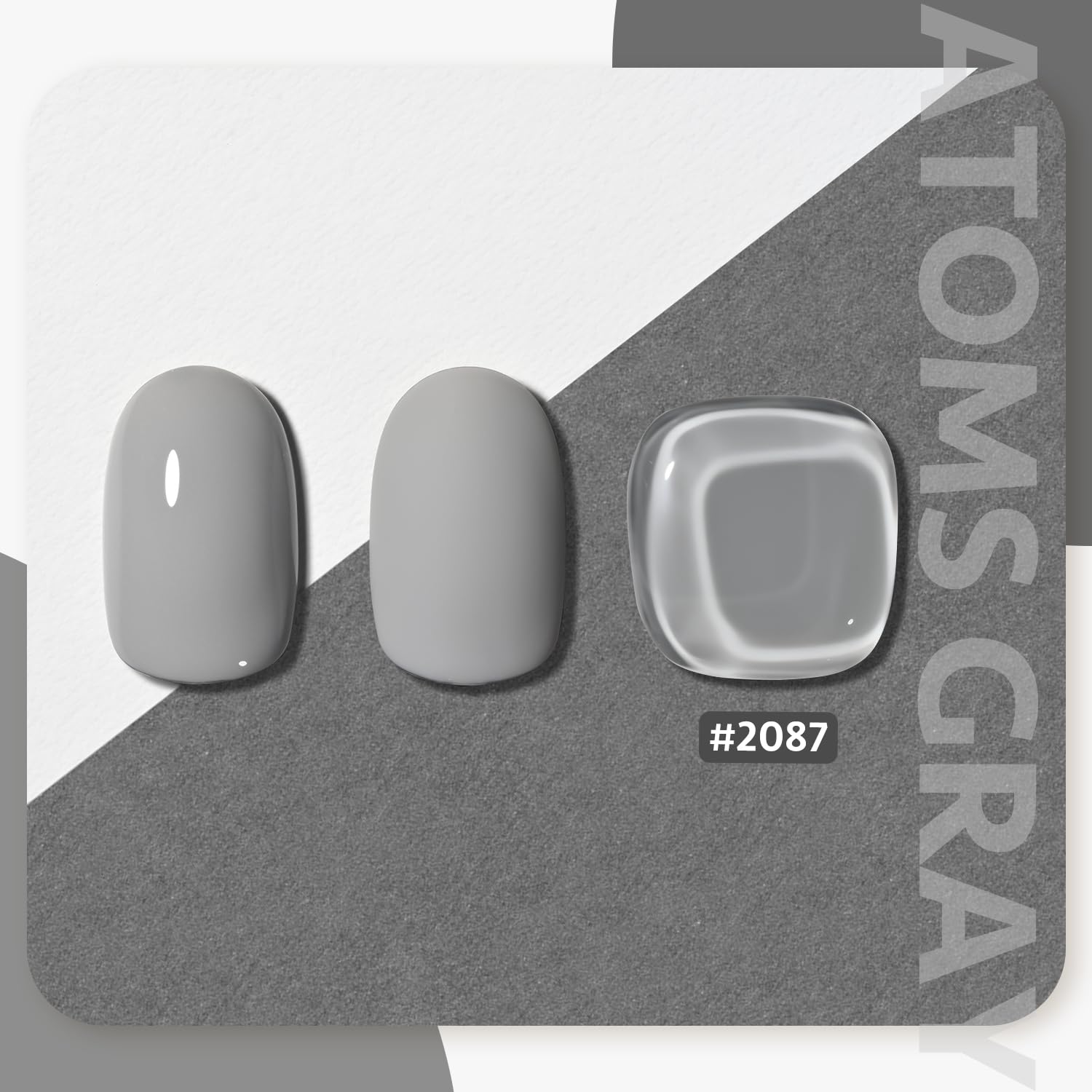 GAOY gray gel nail polish cap close-up for quick, easy application.