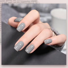 GAOY gray gel nail polish texture close-up showing rich coverage.