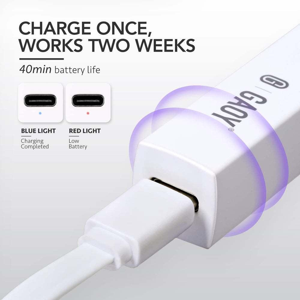 GAOY Handheld UV Light dual timers support precise curing with 20s or 60s options.