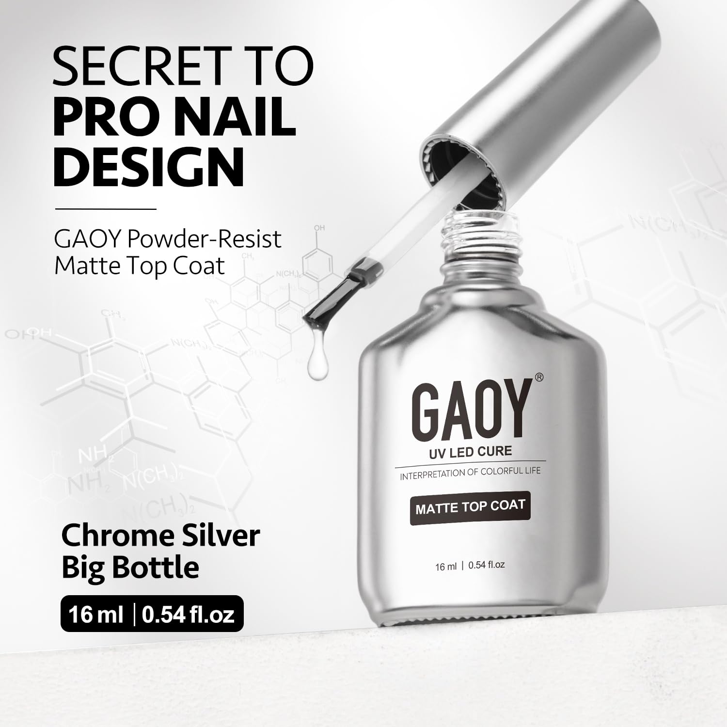 GAOY home manicure setup demonstrates easy application and ready-to-use gel top coat in kit.