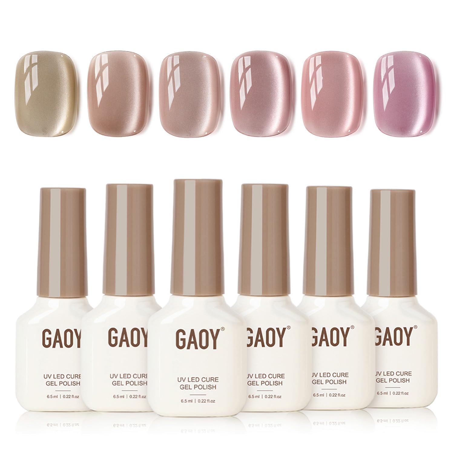 GAOY Icy Glass Cat Eye con luz de luna, look suave y elegante.