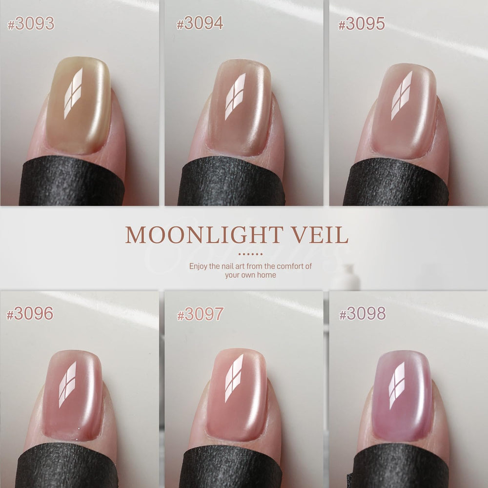 GAOY Icy Glass Cat Eye nude translúcido rosa, acabado brillante.