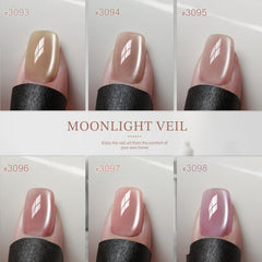 GAOY Icy Glass Cat Eye nude translúcido rosa, acabado brillante.