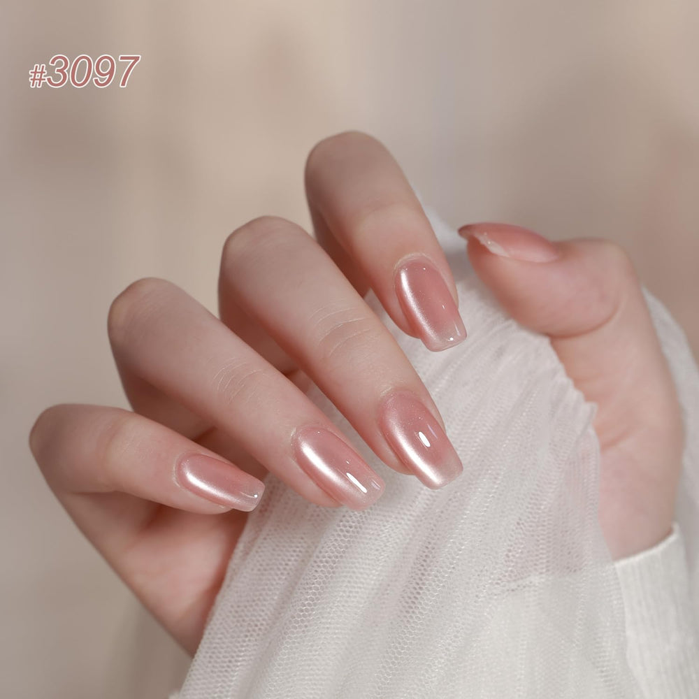 GAOY Icy Glass Cat Eye rosa nude para boda, estilo romántico.