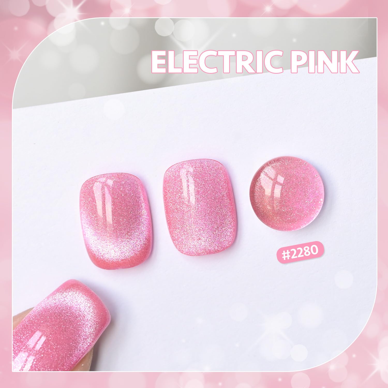 GAOY imán cat eye rosa para crear patrones brillantes