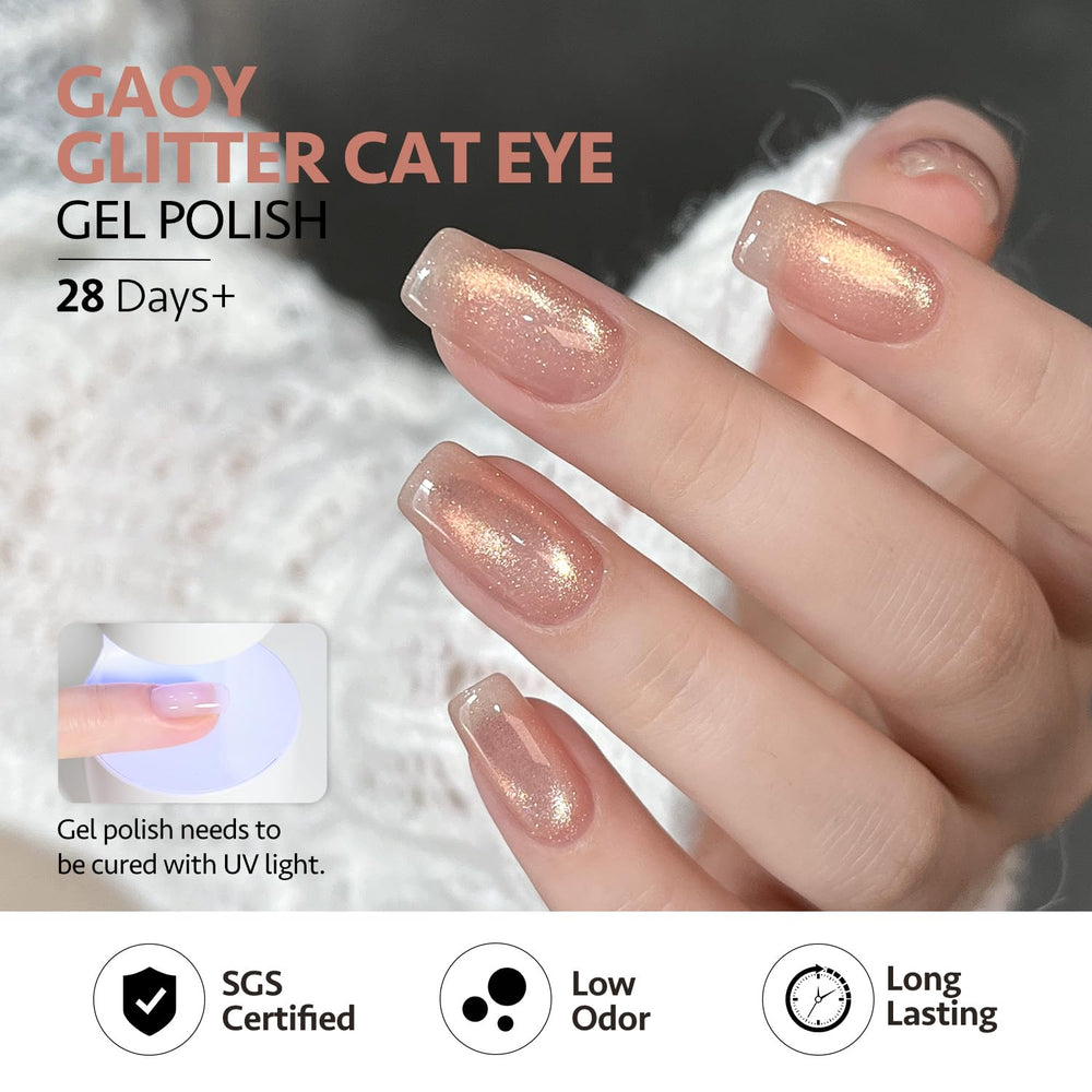 GAOY Imán Cat Eye: forma el efecto deseado antes de curar.