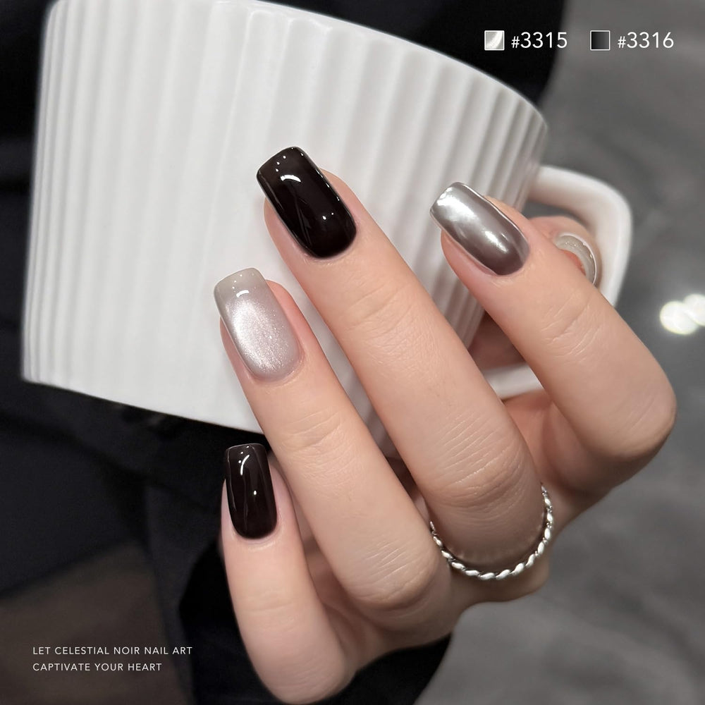 GAOY jelly black glitter gel adds bold sparkle with depth