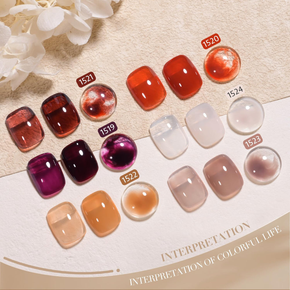 GAOY Jelly Brown Gel Uñas tono nude para base elegante y discreta