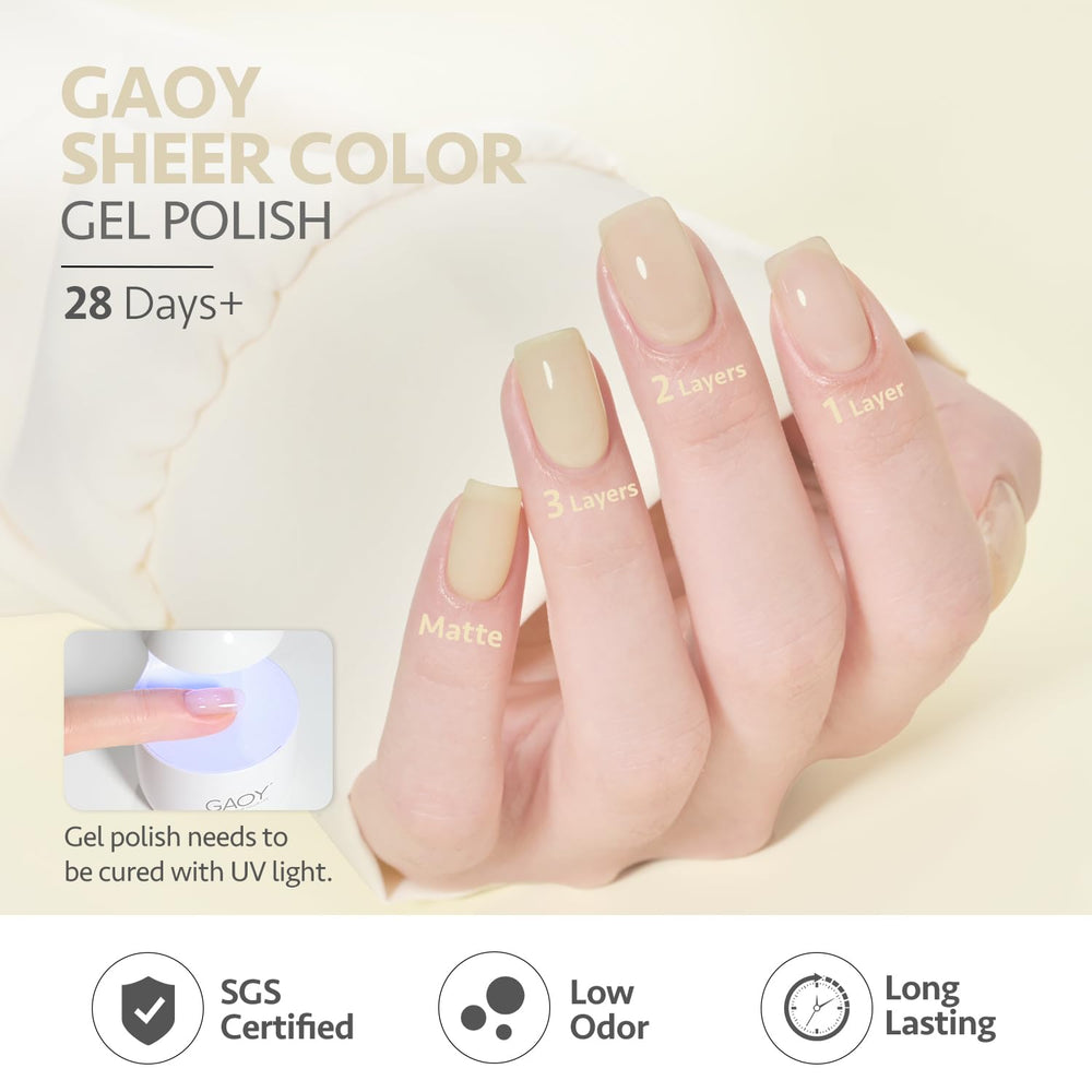 GAOY Jelly Curado UV, secado rápido para uso diario.
