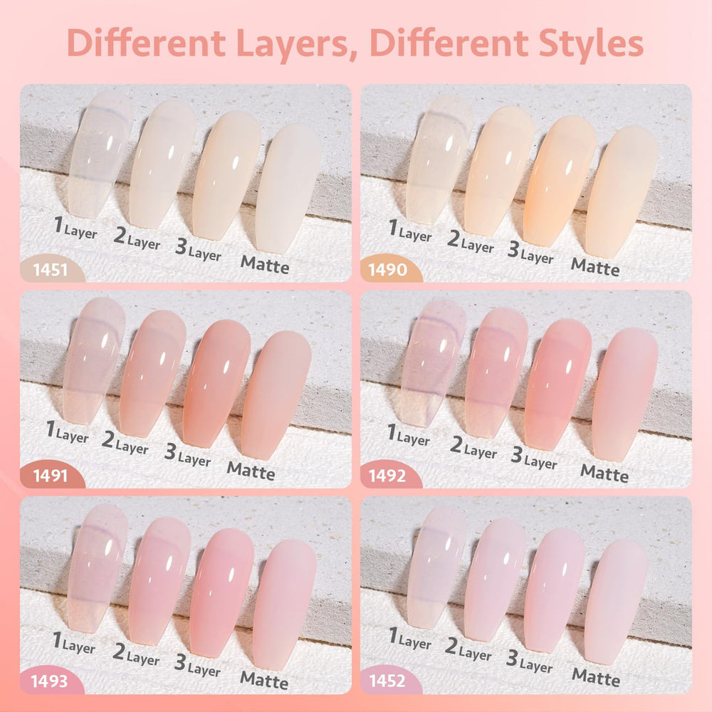 GAOY Jelly Gel acabado brillante: puede durar hasta 4 semanas.