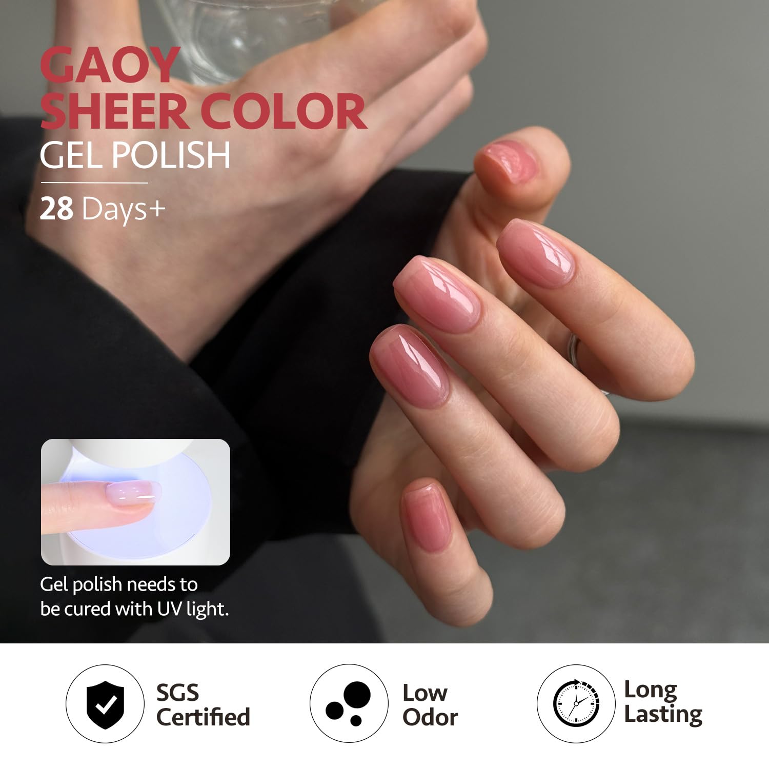 GAOY Jelly Gel 6 colores: conjunto completo para uñas en casa.