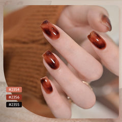 GAOY Jelly Gel tono marrón para estilo elegante en uñas.