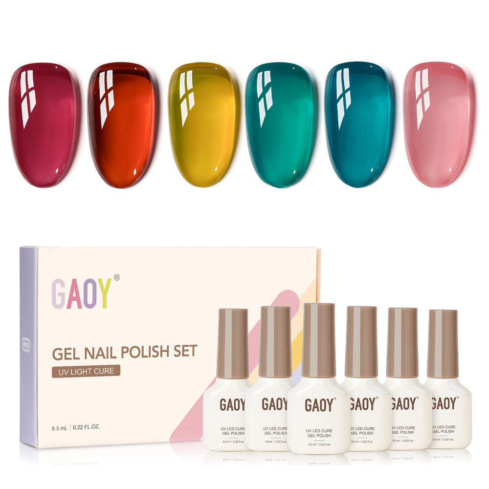 GAOY Jelly Gel Rosa: esmalte transparente para uñas con acabado suave y pulido.