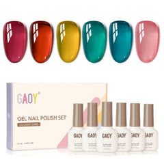 GAOY Jelly Gel Rosa: esmalte transparente para uñas con acabado suave y pulido.