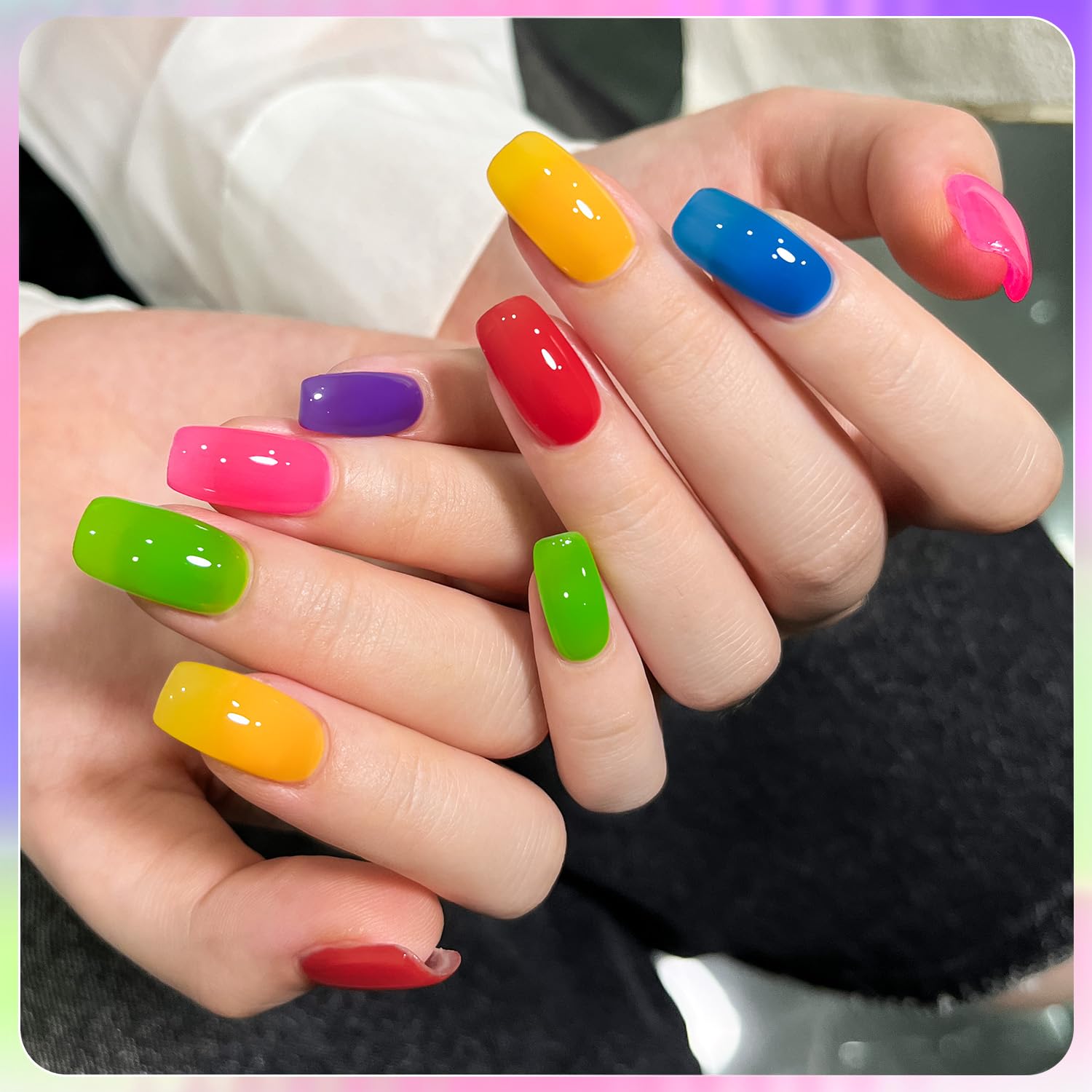 GAOY Jelly Gel tono verde transparente para uñas brillantes y limpias.