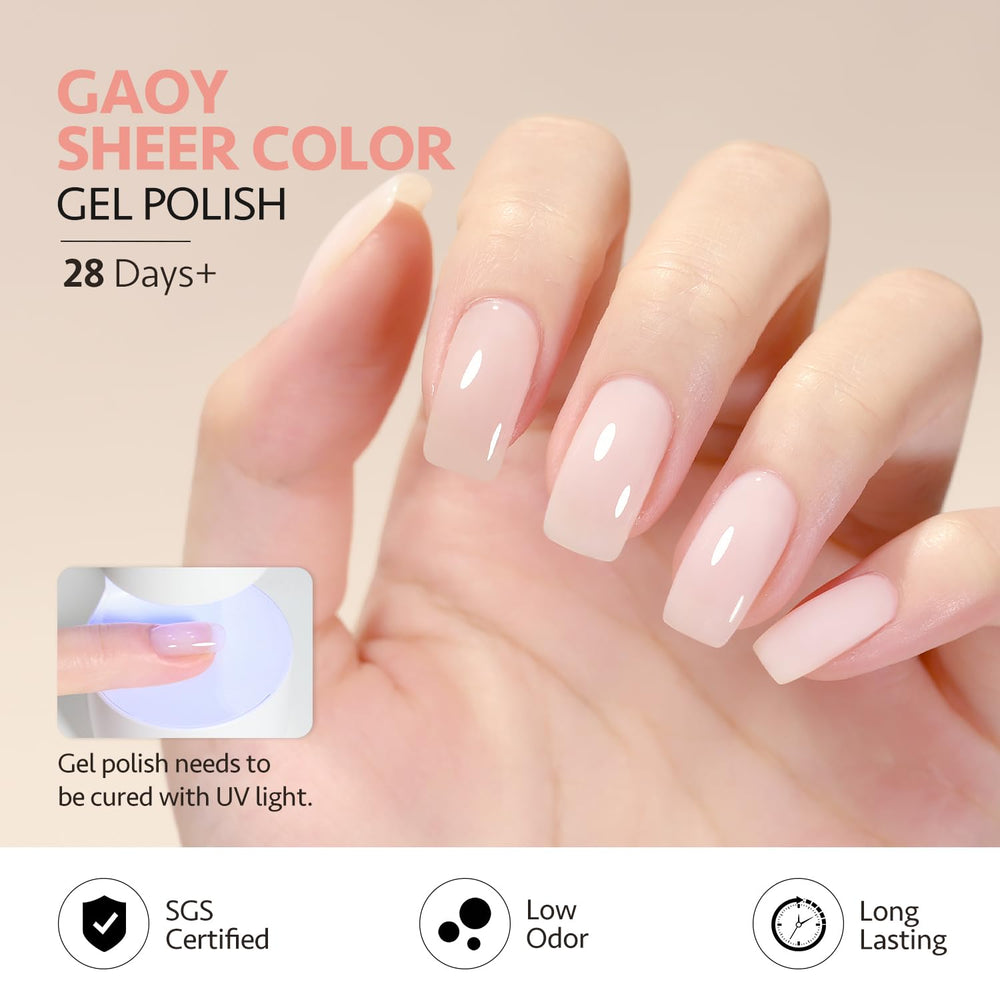 GAOY Jelly Gel lámpara UV-LED: curado rápido para uñas brillantes.