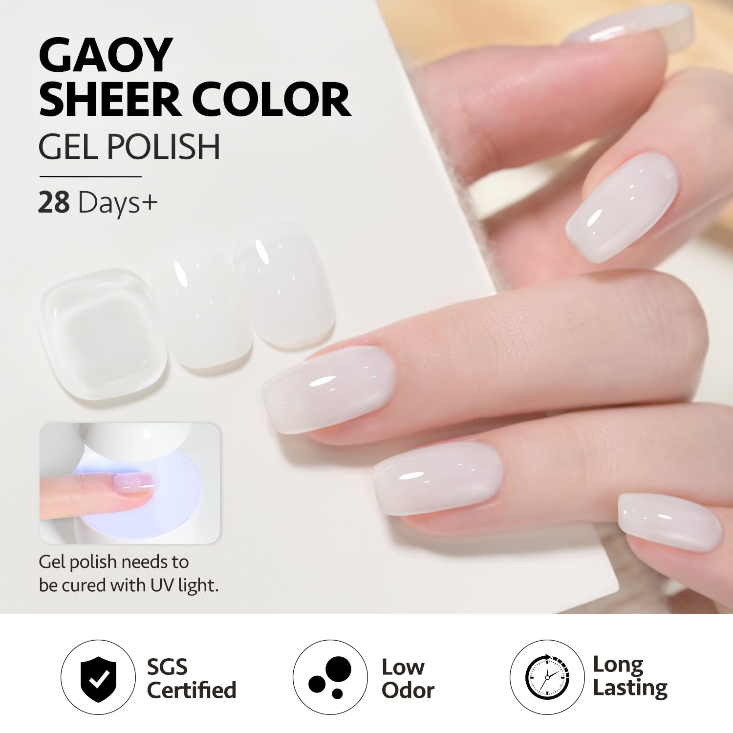 GAOY Jelly Gel Nail Polish 16ml bottle packaging suitable for home use