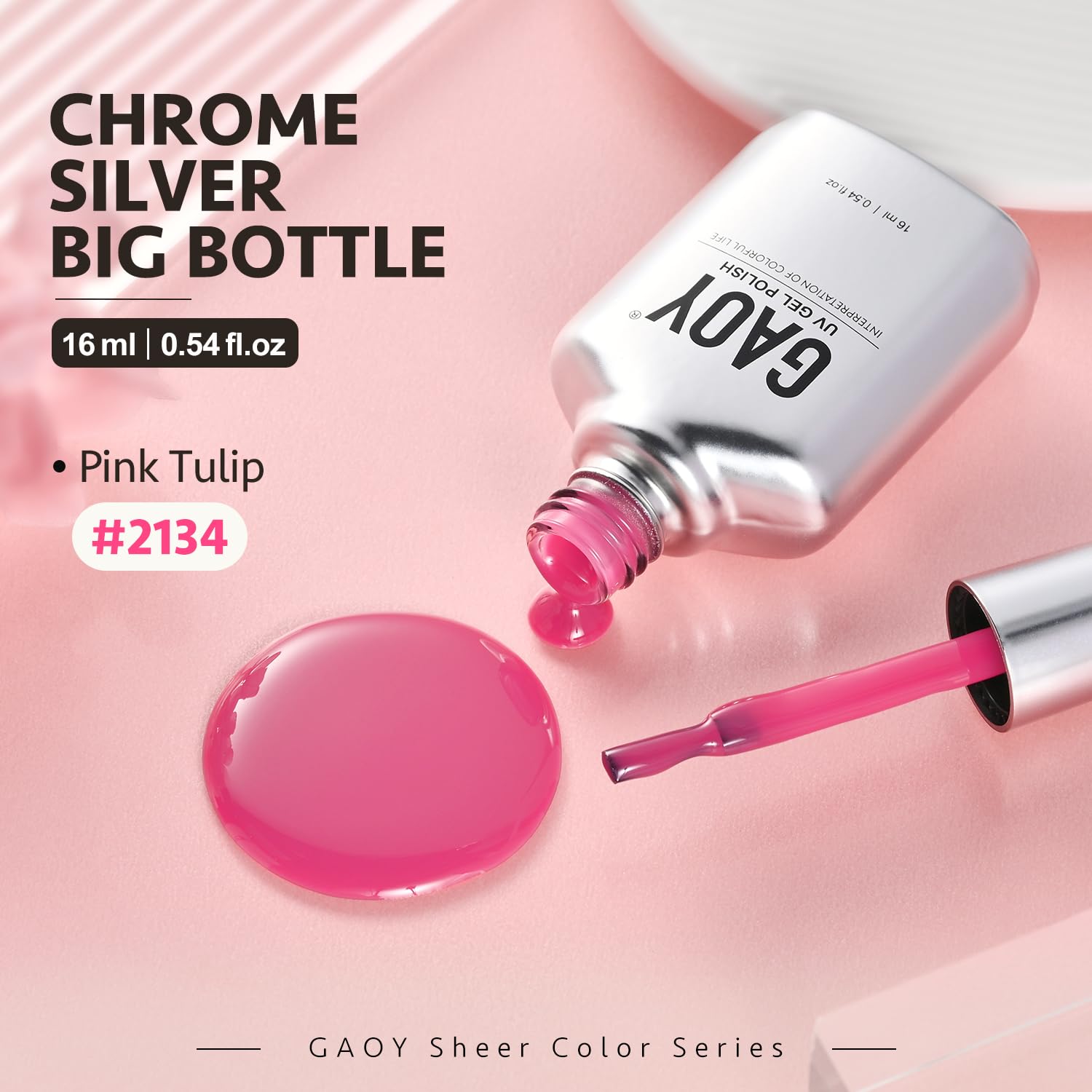 GAOY Jelly Gel polish with quick UV cure for DIY nails.