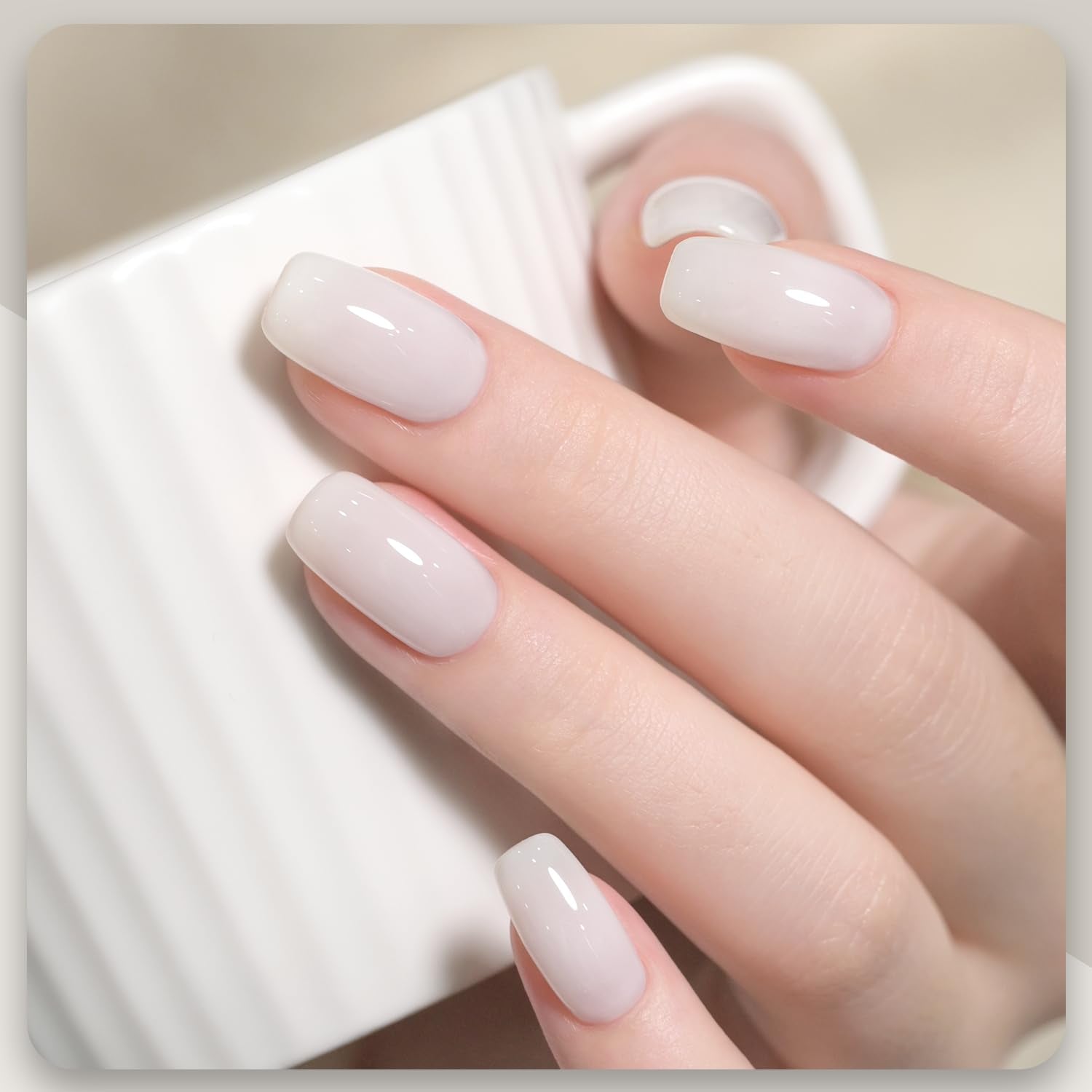 GAOY Jelly Gel Nail Polish being cured under UV LED lamp in 60 seconds
