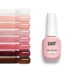 GAOY Jelly Gel Set: muestras de colores nude para uñas elegantes.