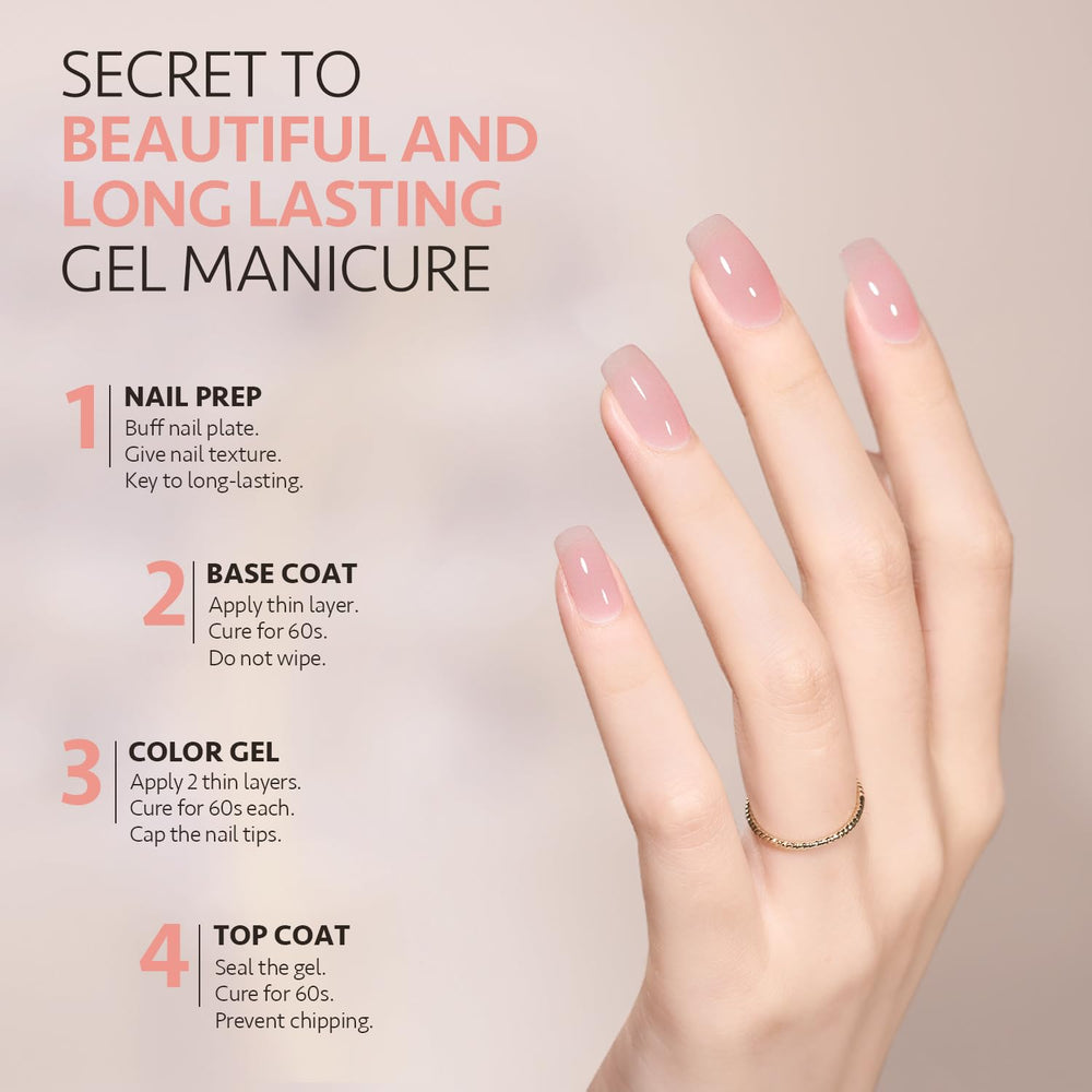 GAOY Jelly Gel tono piel: color natural suave para uñas.