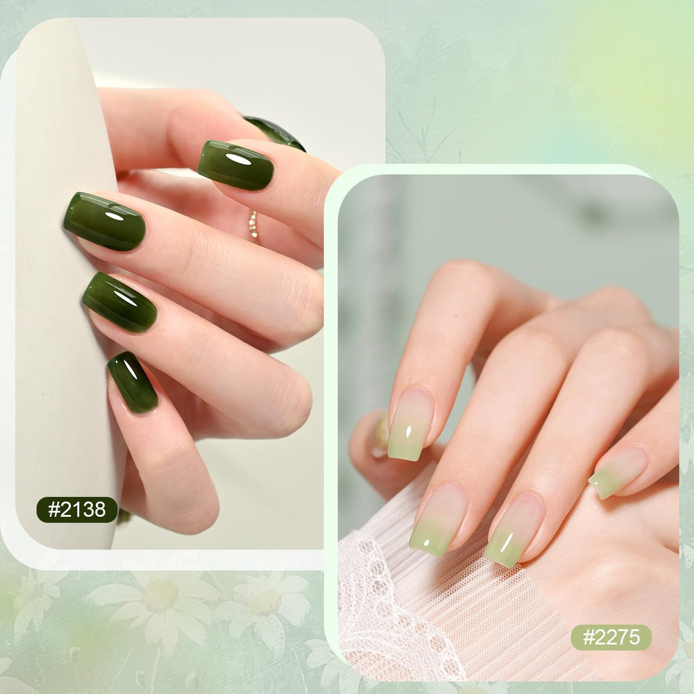 GAOY Jelly Green: aplicación en uñas para acabado natural o cubriente