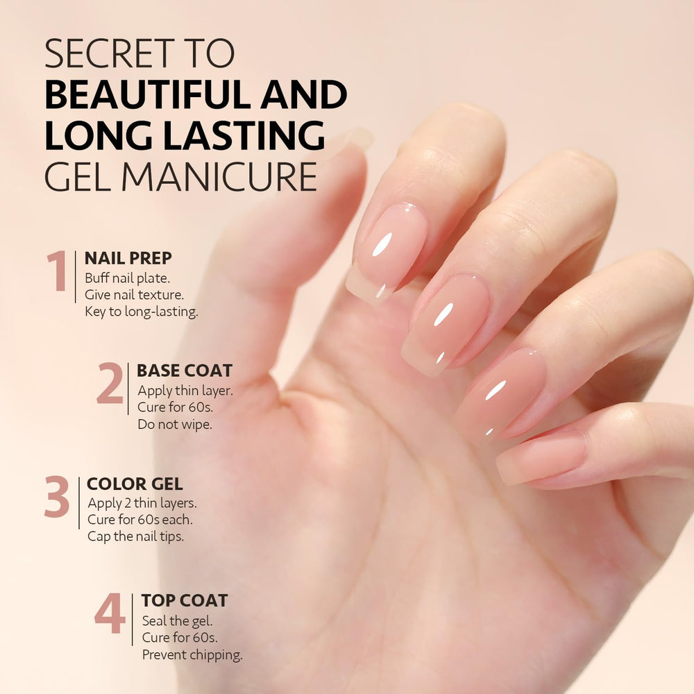 GAOY Jelly Nude Peach comes in a 16ml bottle for home nail art