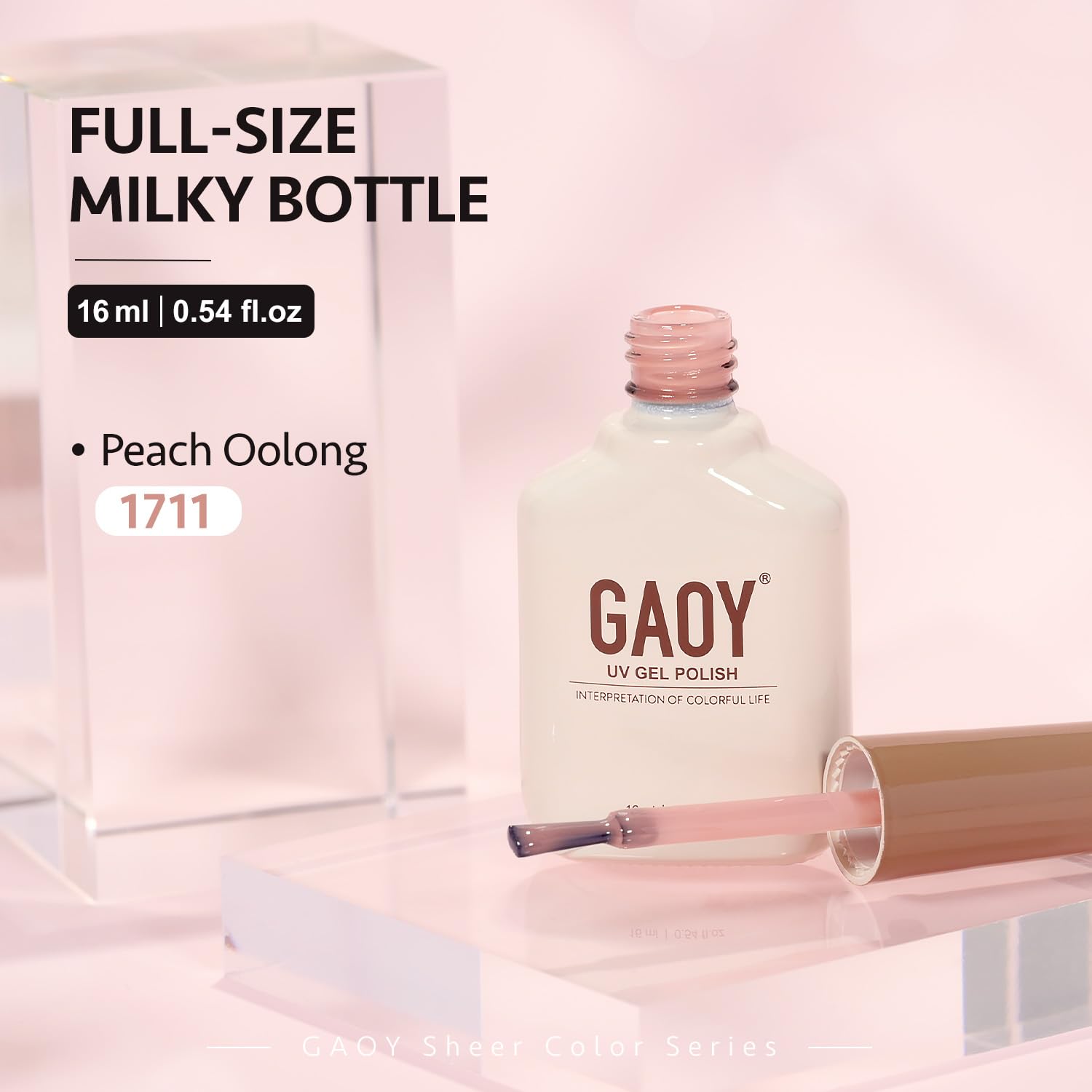GAOY Jelly Nude Peach enables at-home nail art and DIY manicures