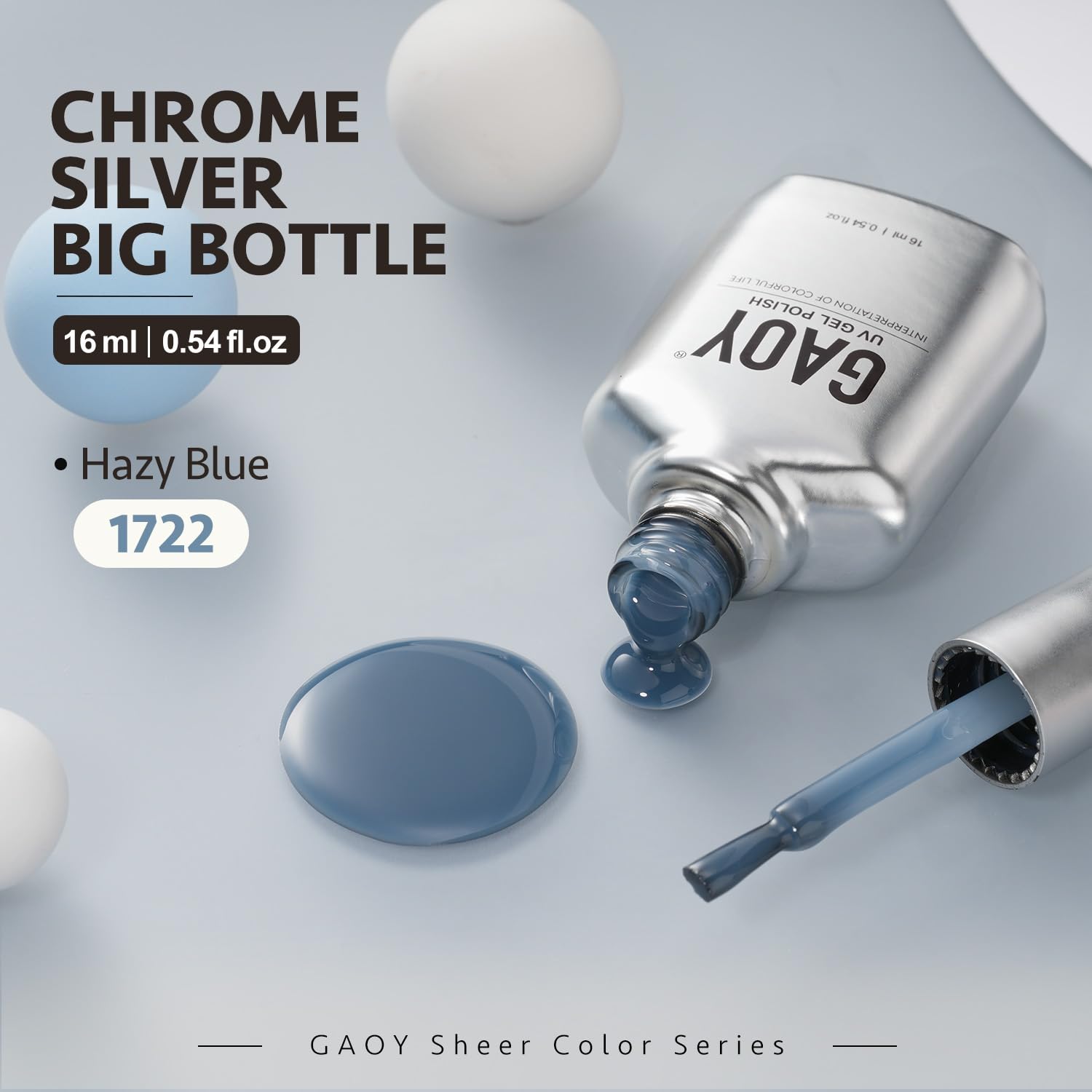 GAOY Jelly Nude Blue gel nail polish packaging displayed for easy home enjoyment