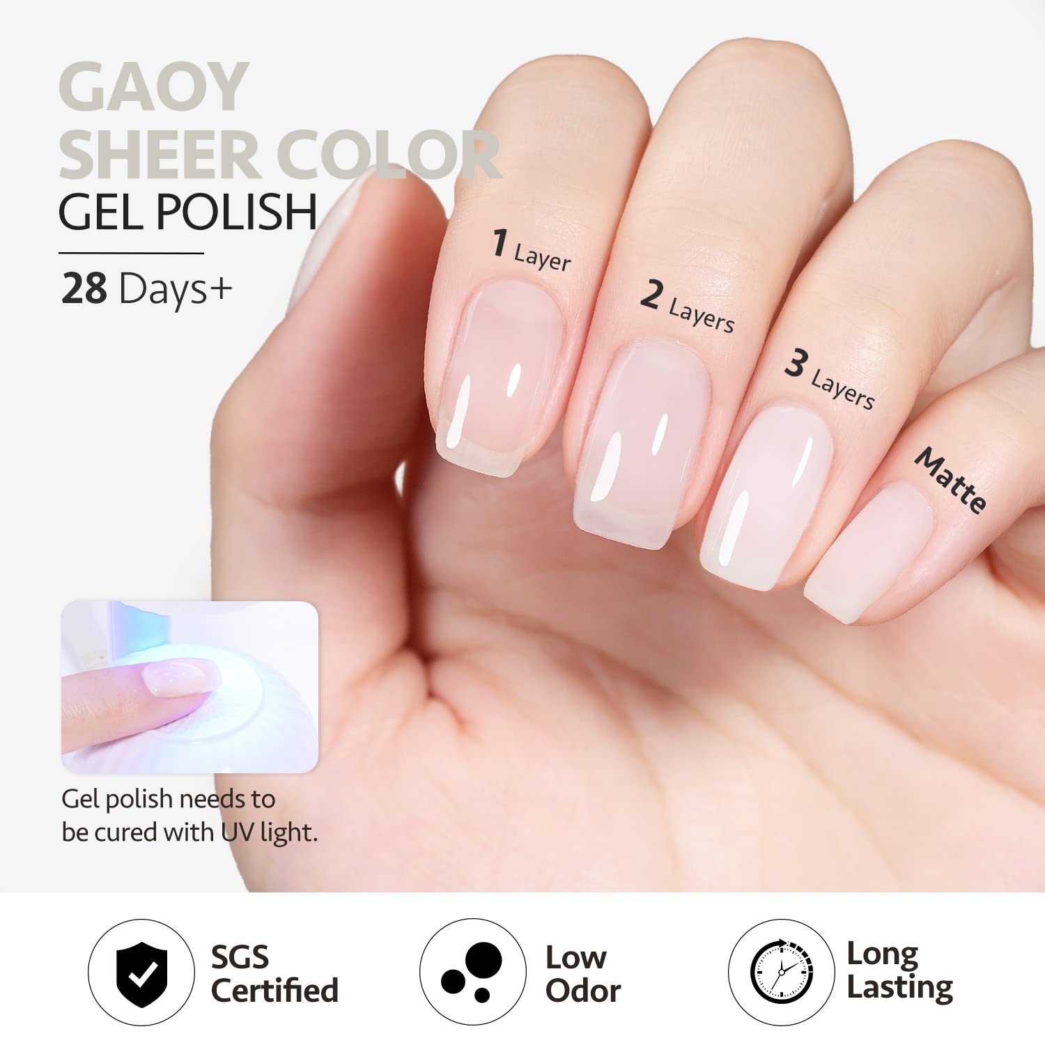 GAOY Jelly Nude finish with soft jelly shine.
