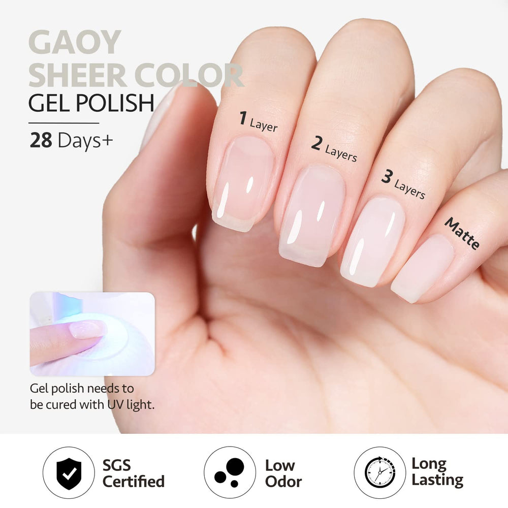 GAOY Jelly Nude finish with soft jelly shine.