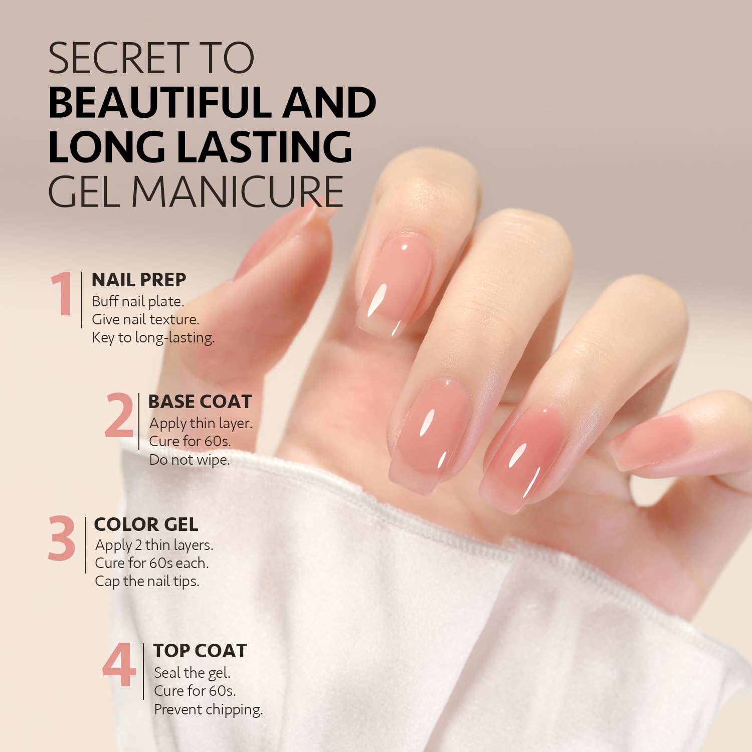 GAOY Jelly Nude Gel Nail Polish packaging with 16ml bottle.
