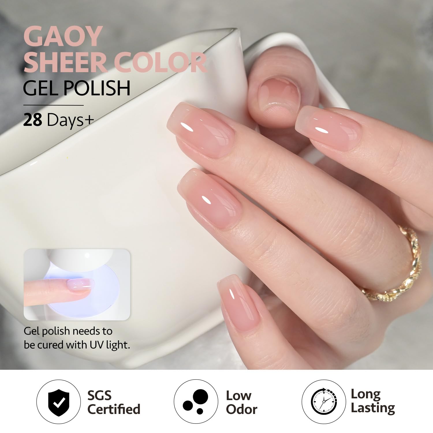 GAOY Jelly Nude Gel marrón claro 05: tono cálido y natural.